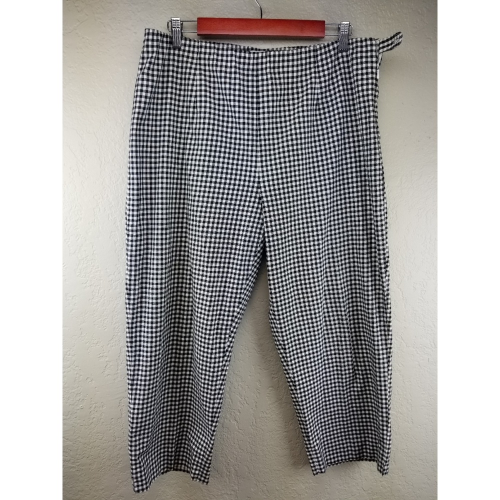 Coldwater Creek Cropped Capris White/Black Size 14